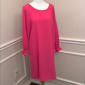 𝅺nine West Dress L/S Hot Pink Size M